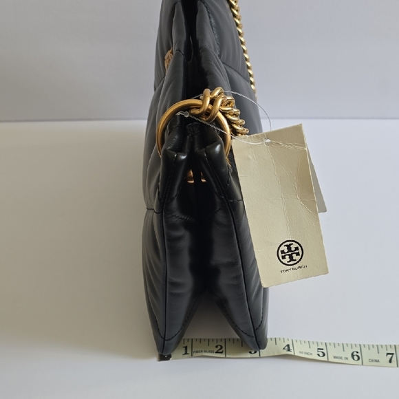 Tory Burch Small Kira Diamond Leather Crossbody Bag Black - Picture 8 of 10